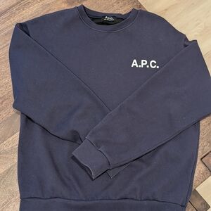 A.P.C. Men's Dark Blue Crewneck Sweater